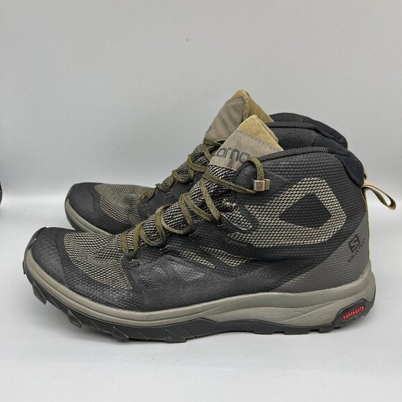 Salomon Mens Outline Mid GTX Hiking Boot 13 Gray Gore-tex Contragrip - Picture 6 of 12